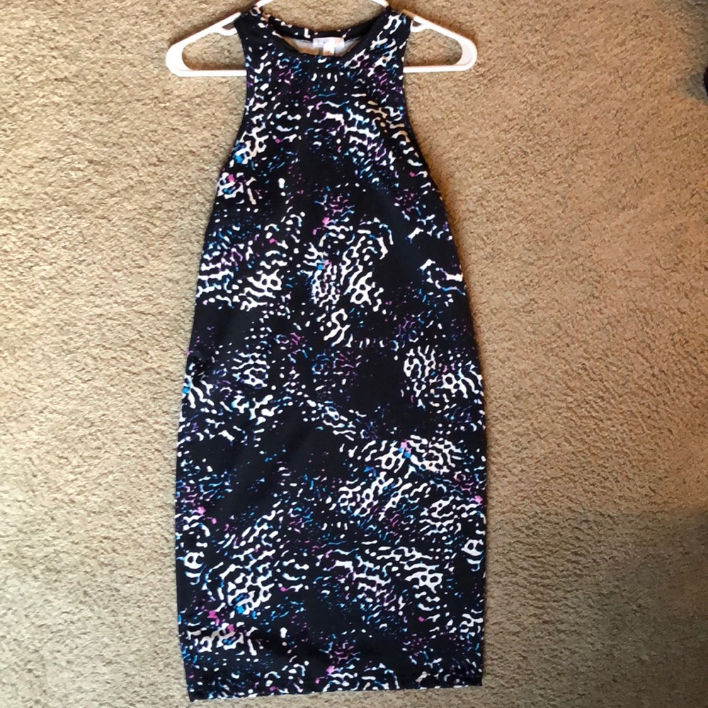 Patterned racer back Leith dress